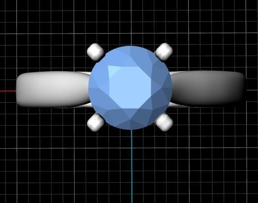 55 Soliter ring 3D print model_5