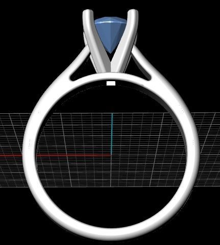 55 Soliter ring 3D print model_4