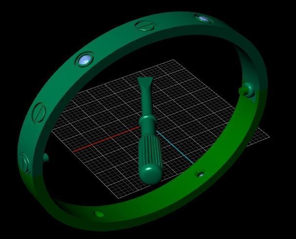 28 braclet cart 3D print model_6