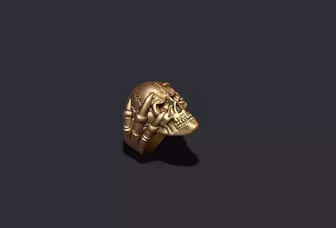 skull ring with claws
