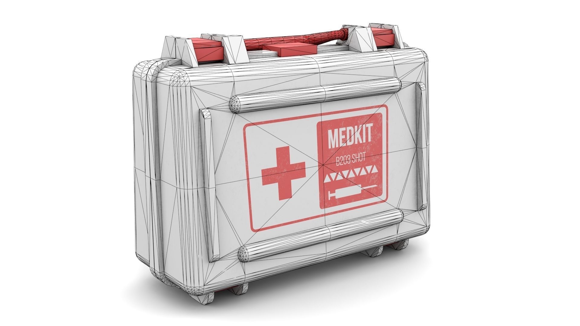 Medication Case Low-poly 3D model_11