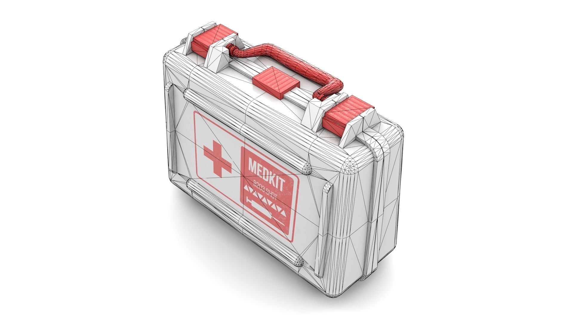 Medication Case Low-poly 3D model_12