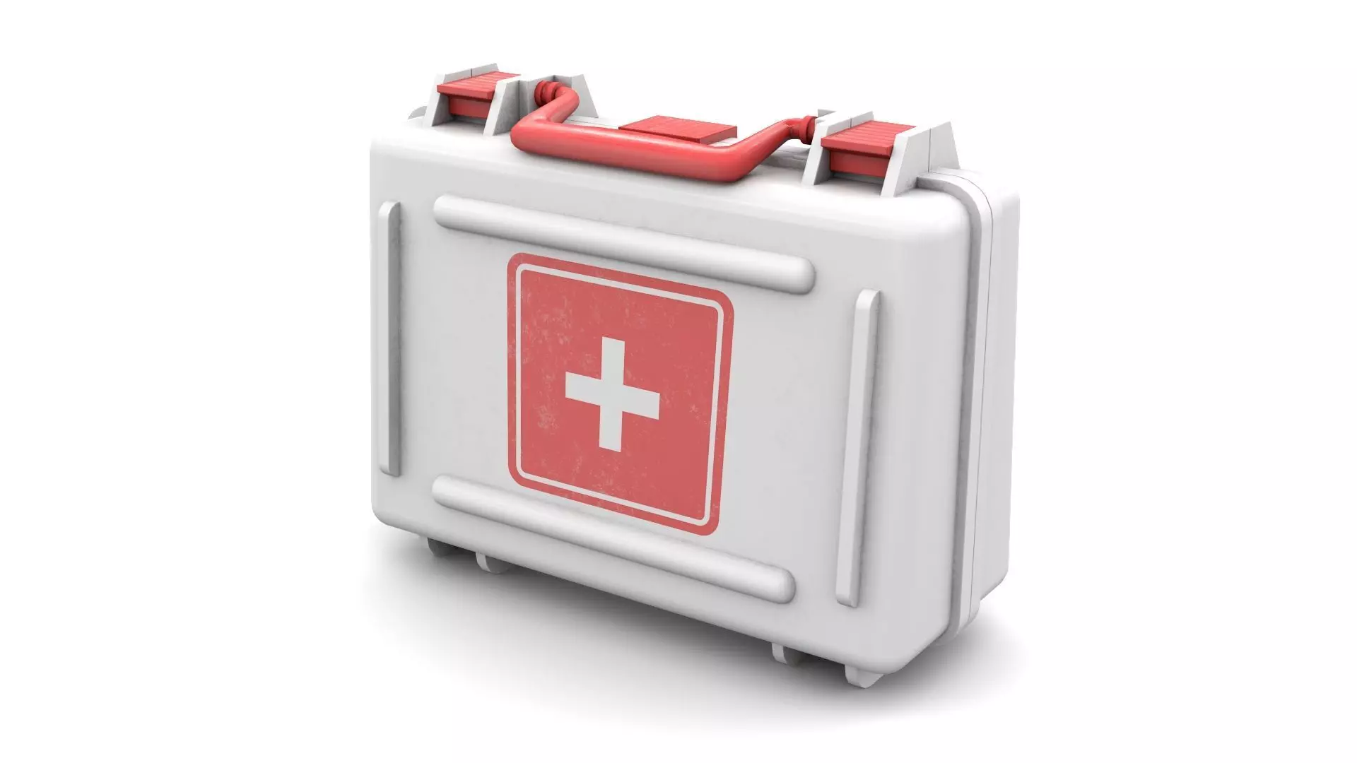 Medication Case Low-poly 3D model_0