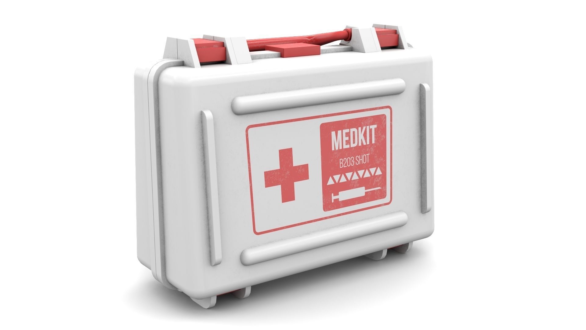 Medication Case Low-poly 3D model_1