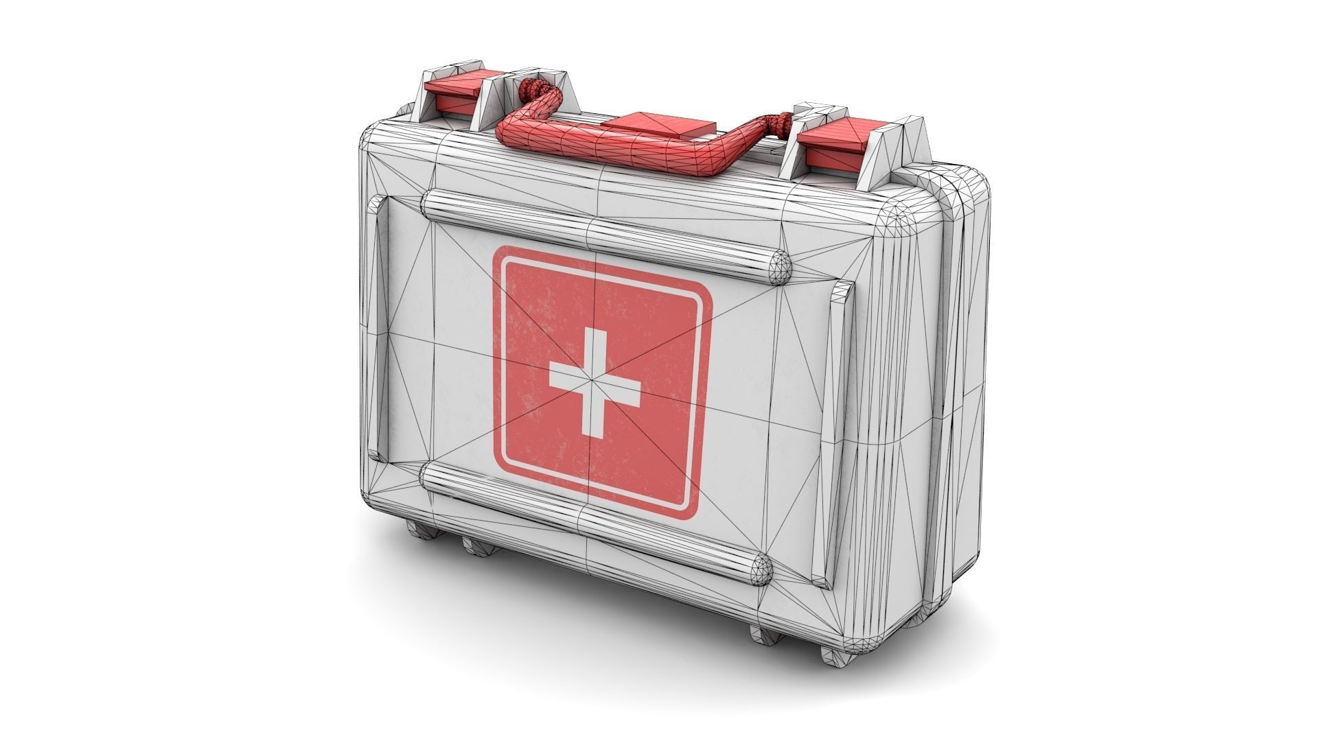 Medication Case Low-poly 3D model_10