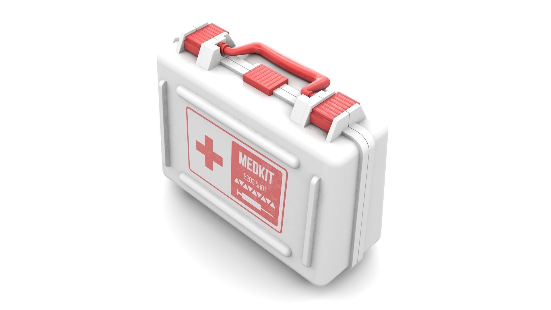 Medication Case Low-poly 3D model_2