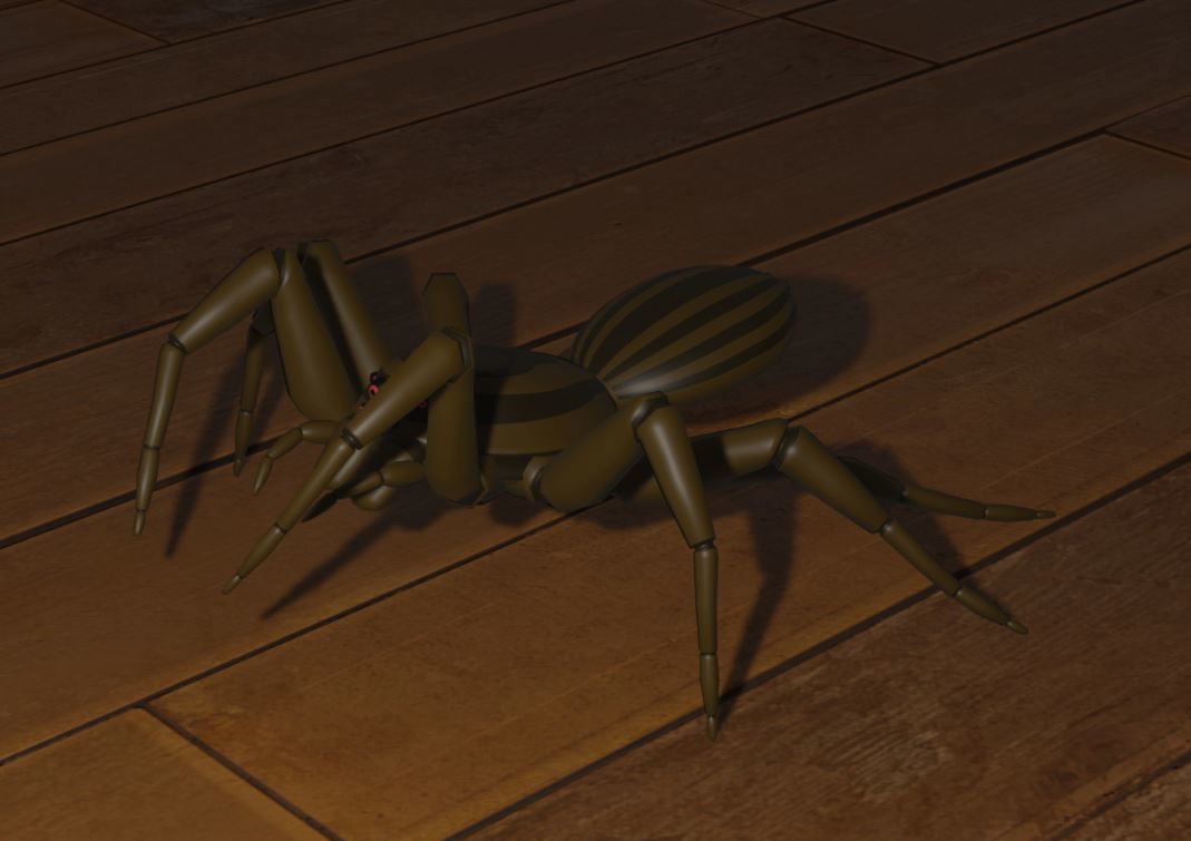 Low Poly Spider Low-poly 3D model_6