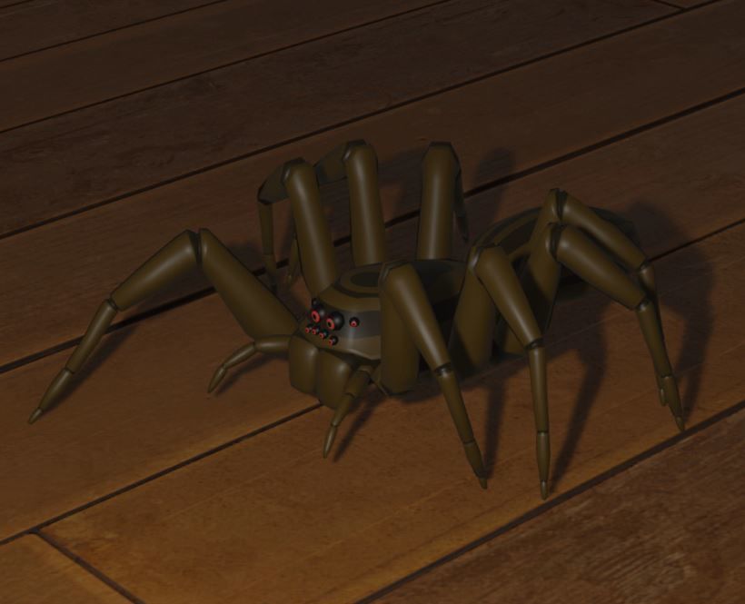 Low Poly Spider Low-poly 3D model_4
