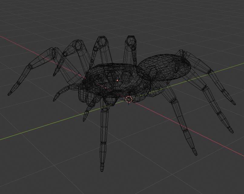 Low Poly Spider Low-poly 3D model_7
