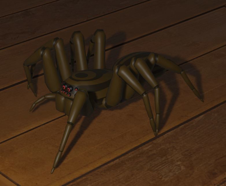 Low Poly Spider Low-poly 3D model_5