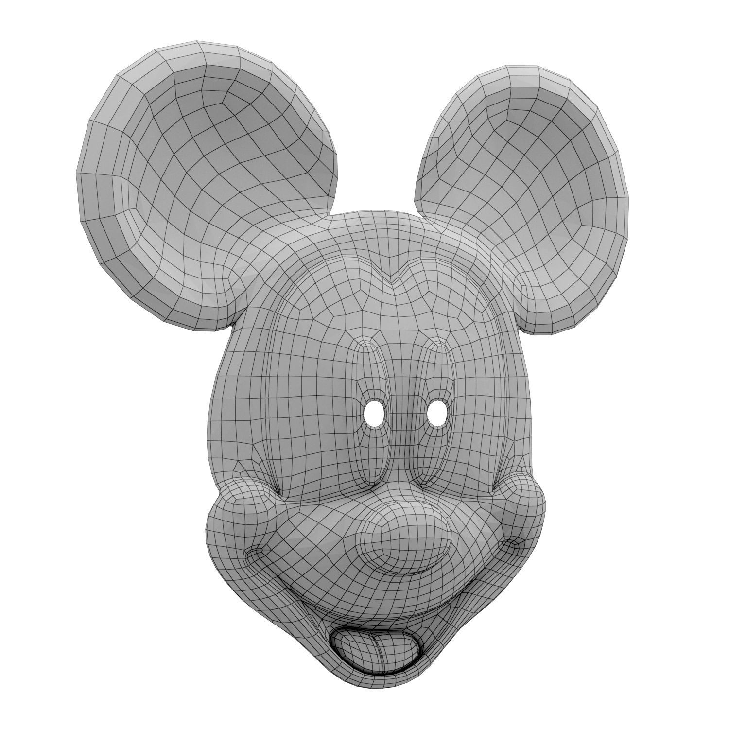 Mask 2 mickey mouse Low-poly 3D model_3