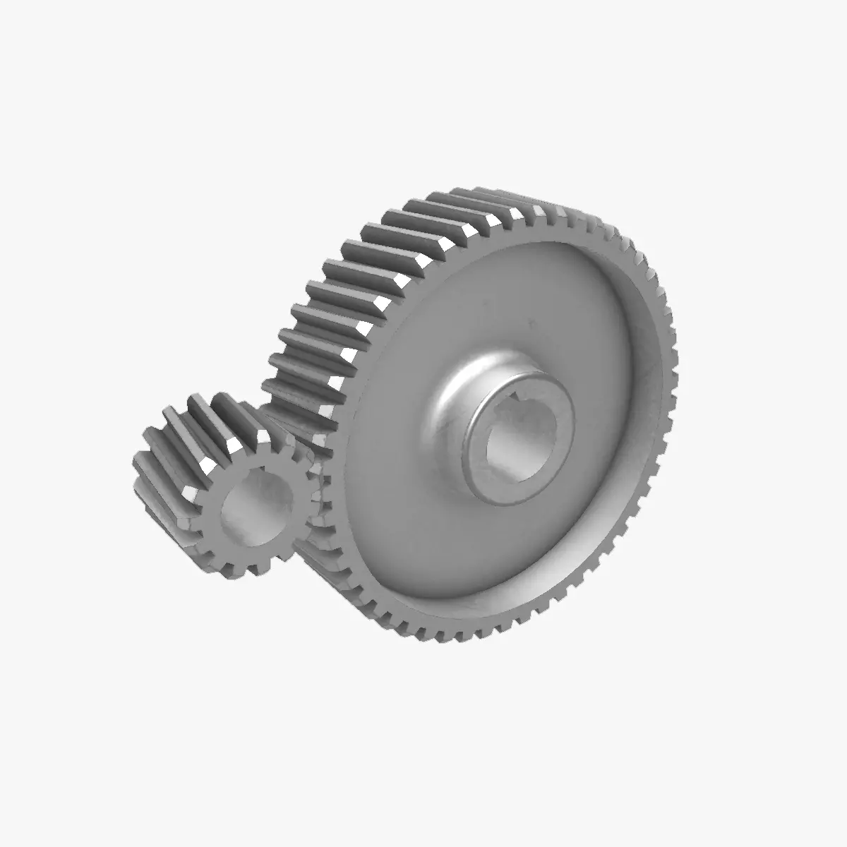 helical gear Low-poly 3D model_0