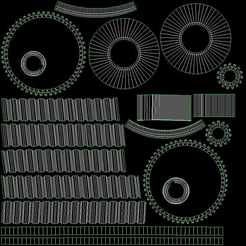 helical gear Low-poly 3D model_5