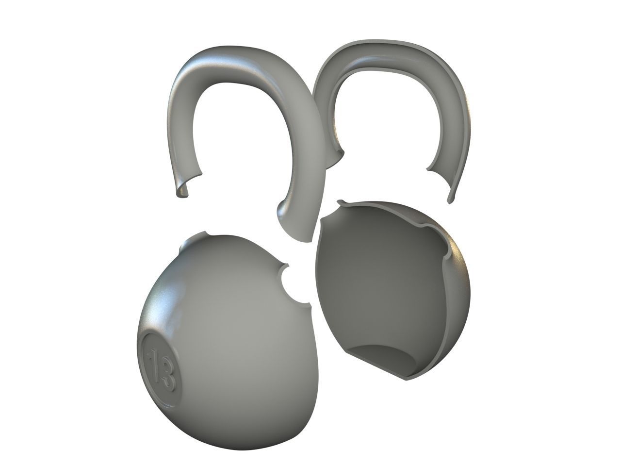 Weight 13 3D print model_5