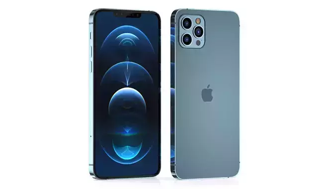 Apple iPhone 12 Pro Max Pacific Blue  3D model