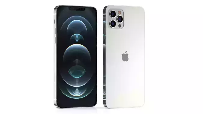 Apple iPhone 12 Pro Max Silver 3D model