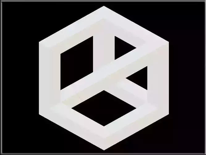 Impossible Cube Low-poly 3D model