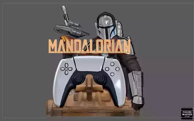 MANDALORIAN PS5 PS4 CONTROLLER HOLDER MODEL STARWARS DISNEY