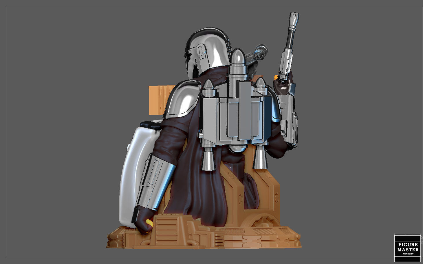 MANDALORIAN PS5 PS4 CONTROLLER HOLDER MODEL STARWARS DISNEY 3D print model_10