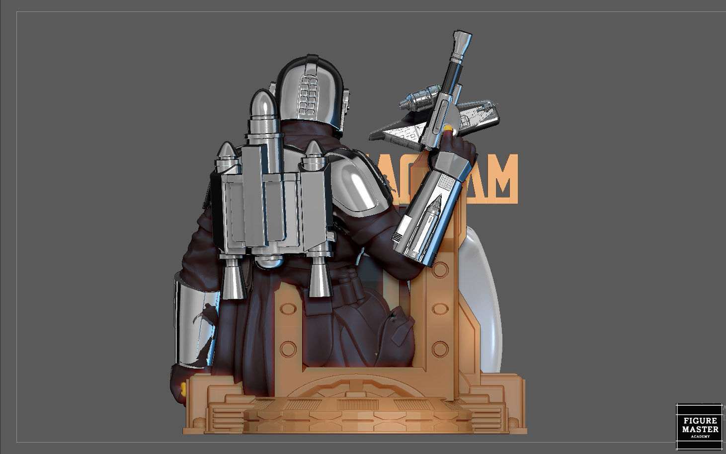 MANDALORIAN PS5 PS4 CONTROLLER HOLDER MODEL STARWARS DISNEY 3D print model_6