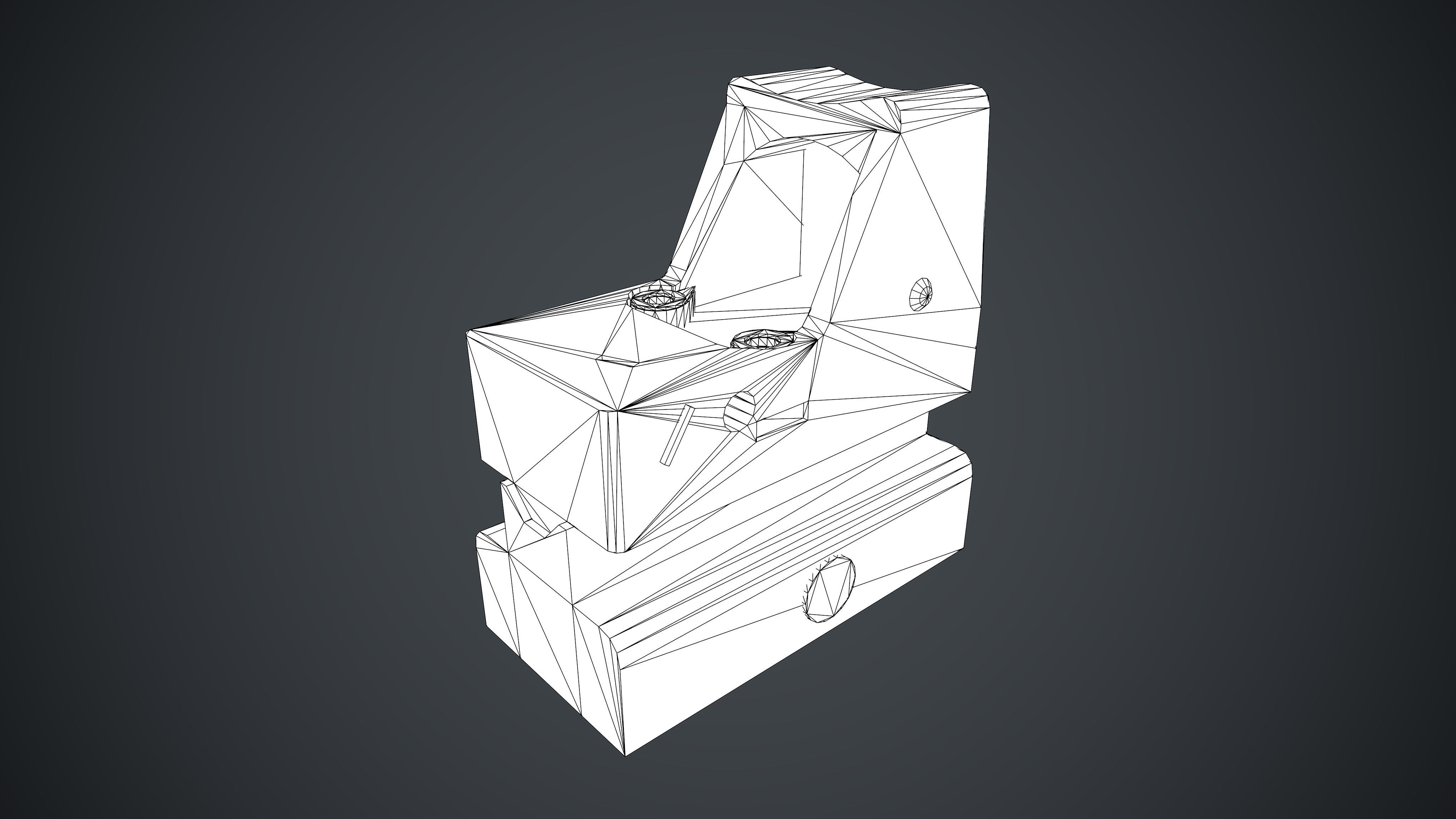 Scope Trijicon RMR Combat Sight Low-poly 3D model_6