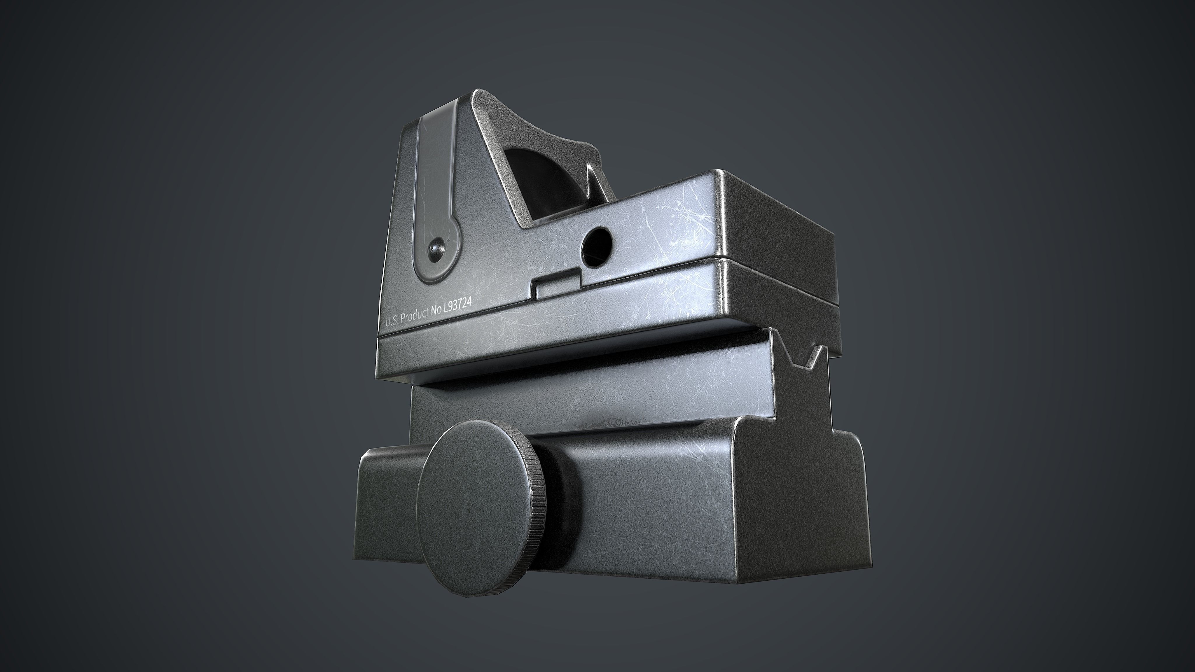 Scope Trijicon RMR Combat Sight Low-poly 3D model_2