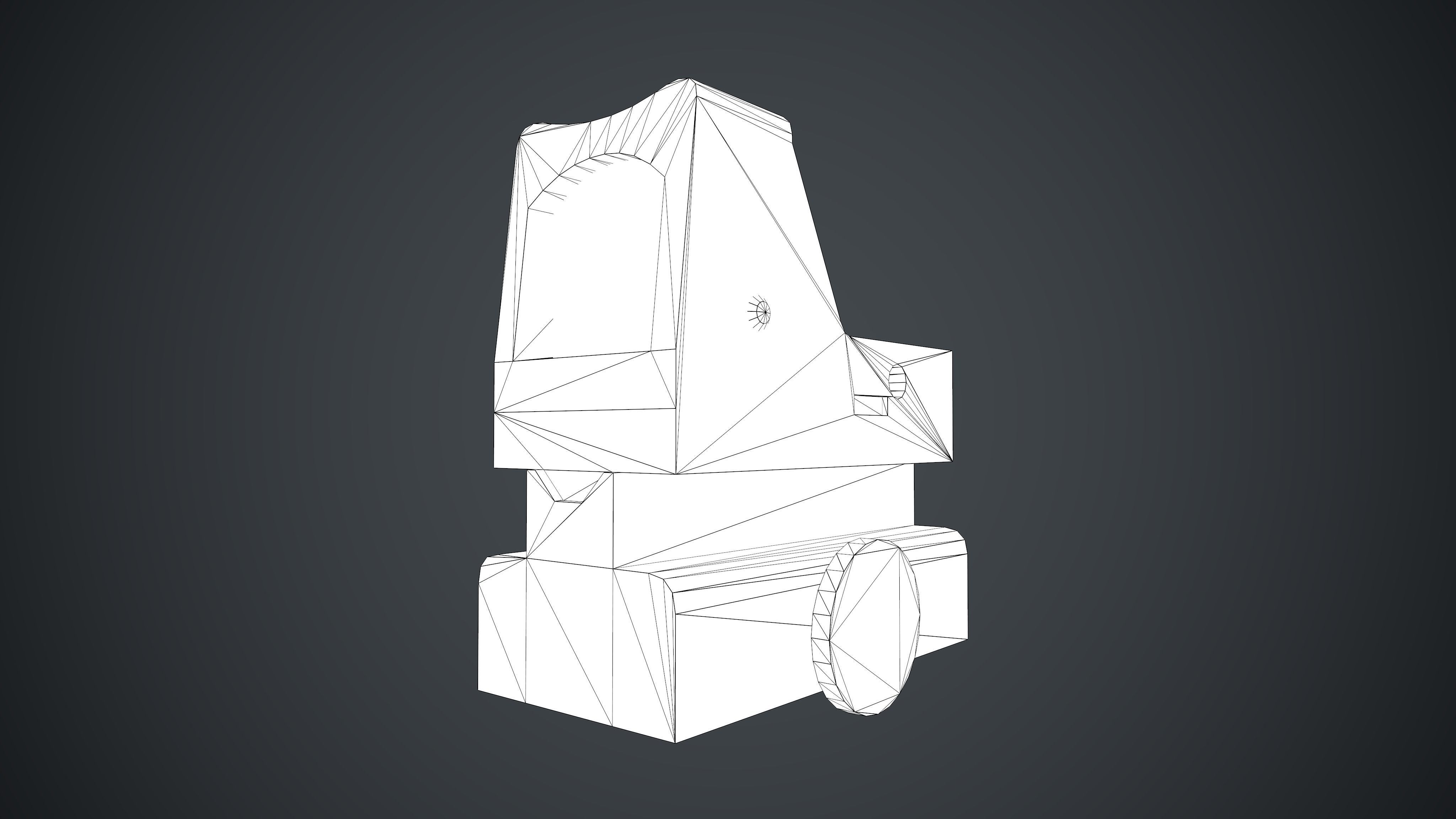 Scope Trijicon RMR Combat Sight Low-poly 3D model_5