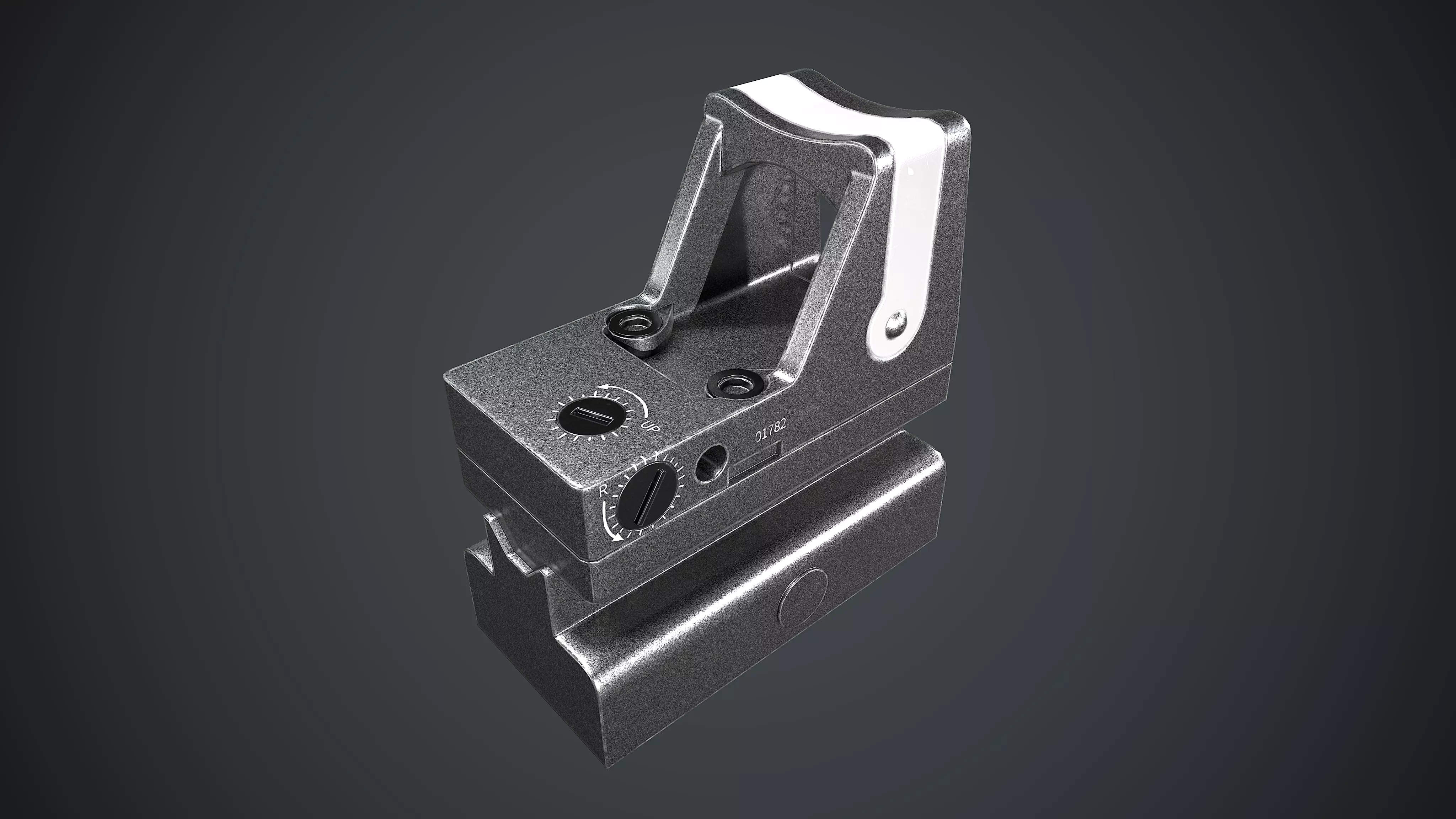 Scope Trijicon RMR Combat Sight Low-poly 3D model_0