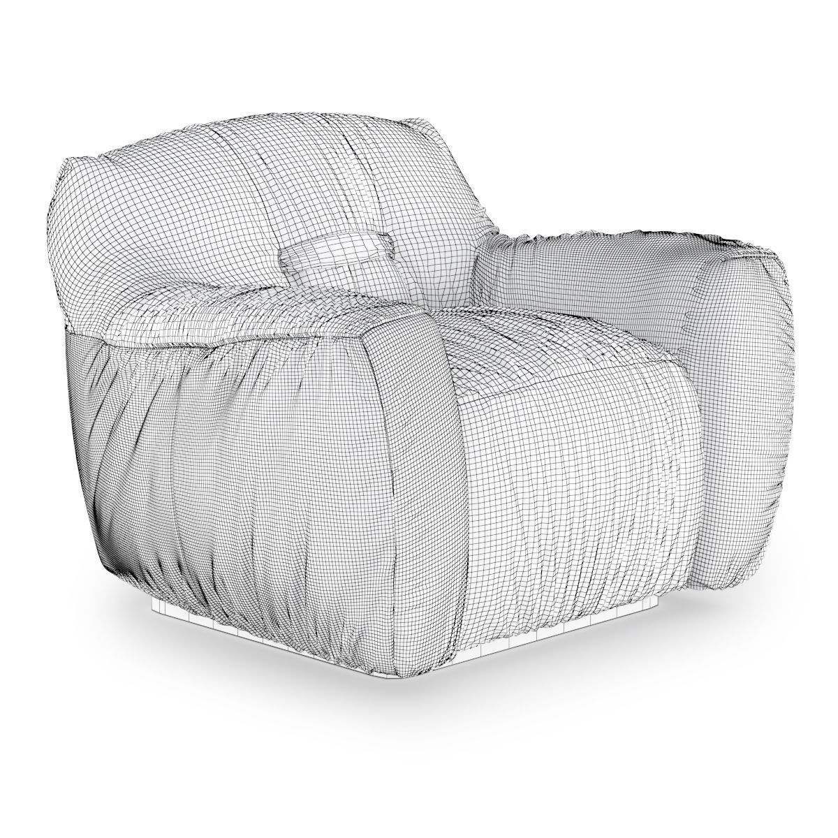 Natuzzi italia Argo armchair 3D model_4