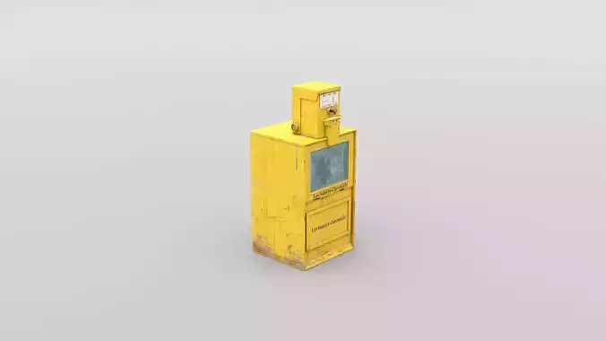 Newspaper Vending Machine Low-poly 3D model