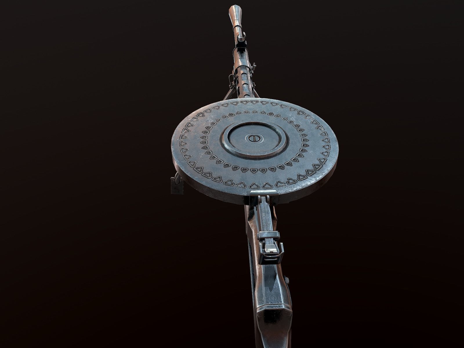 DP-28 Light Machine Gun PBR Low-poly 3D model_6