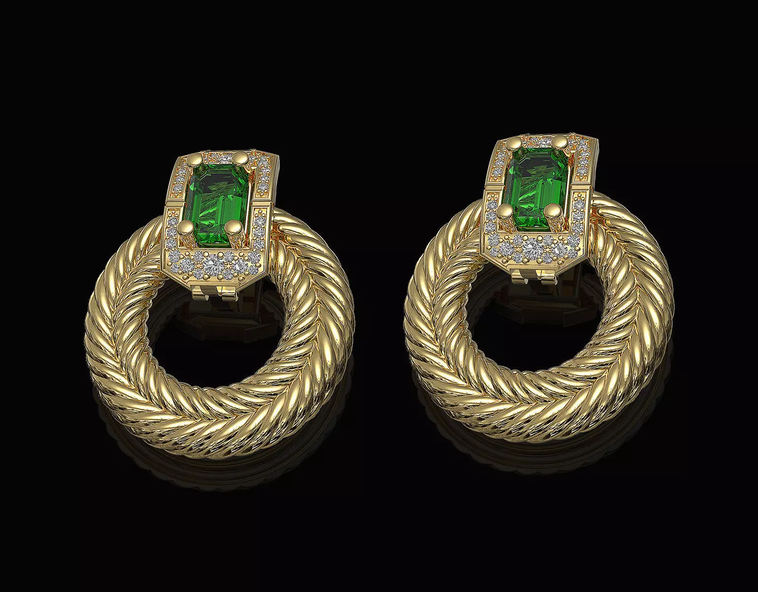 Brilliant Braid Earrings 3D print model