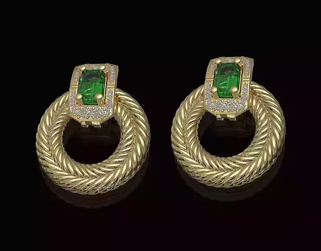 Brilliant Braid Earrings 3D print model