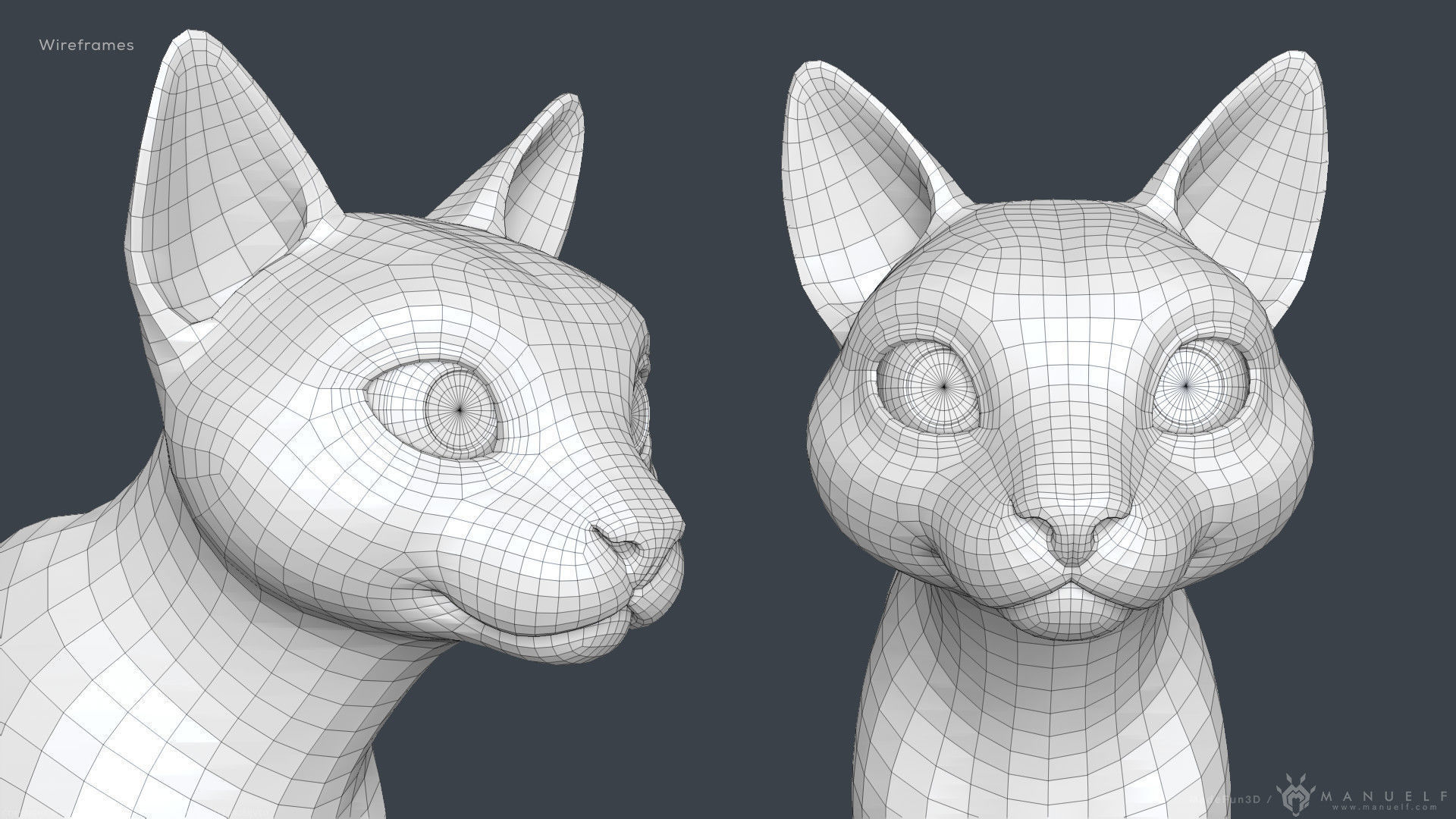 Stylized Cartoon Cat 3D model_28