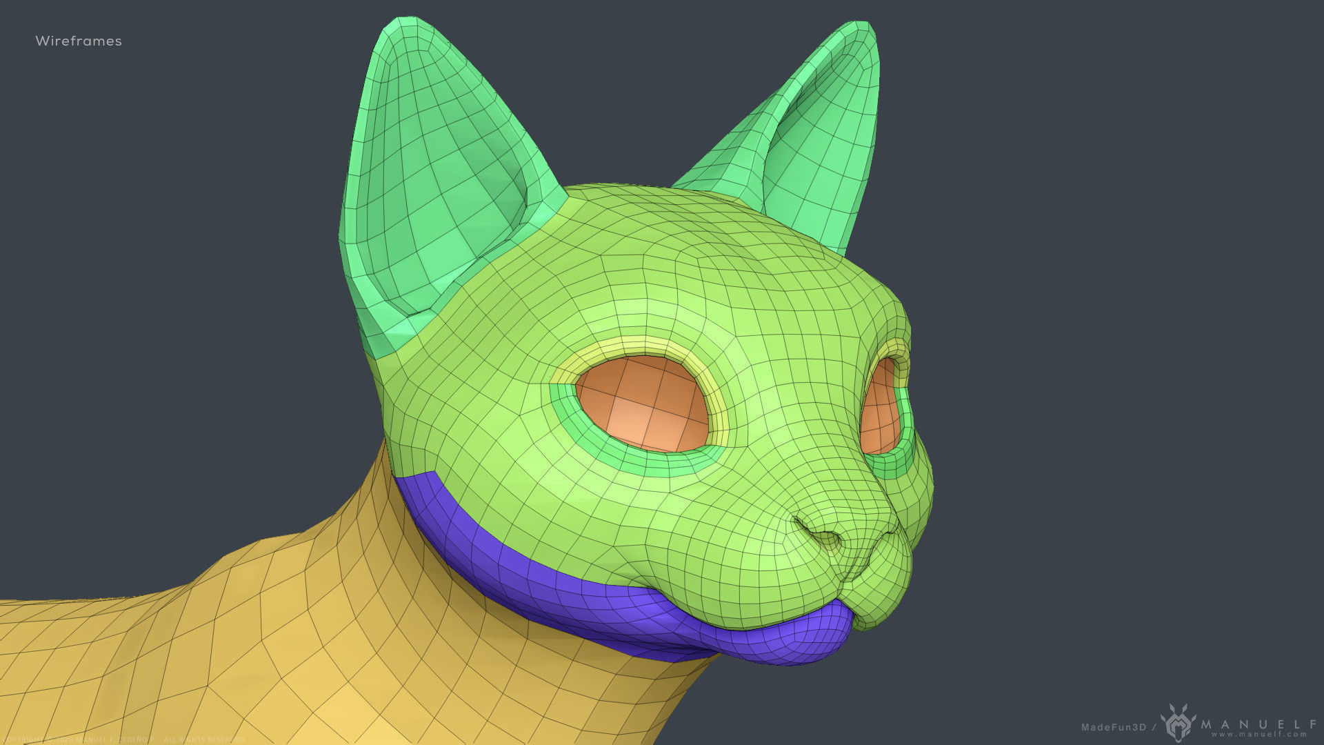 Stylized Cartoon Cat 3D model_29