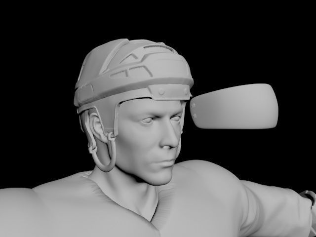 HOCKEY PLAYER POSE 8 MODEL NO TEXTURE 3D print model_6