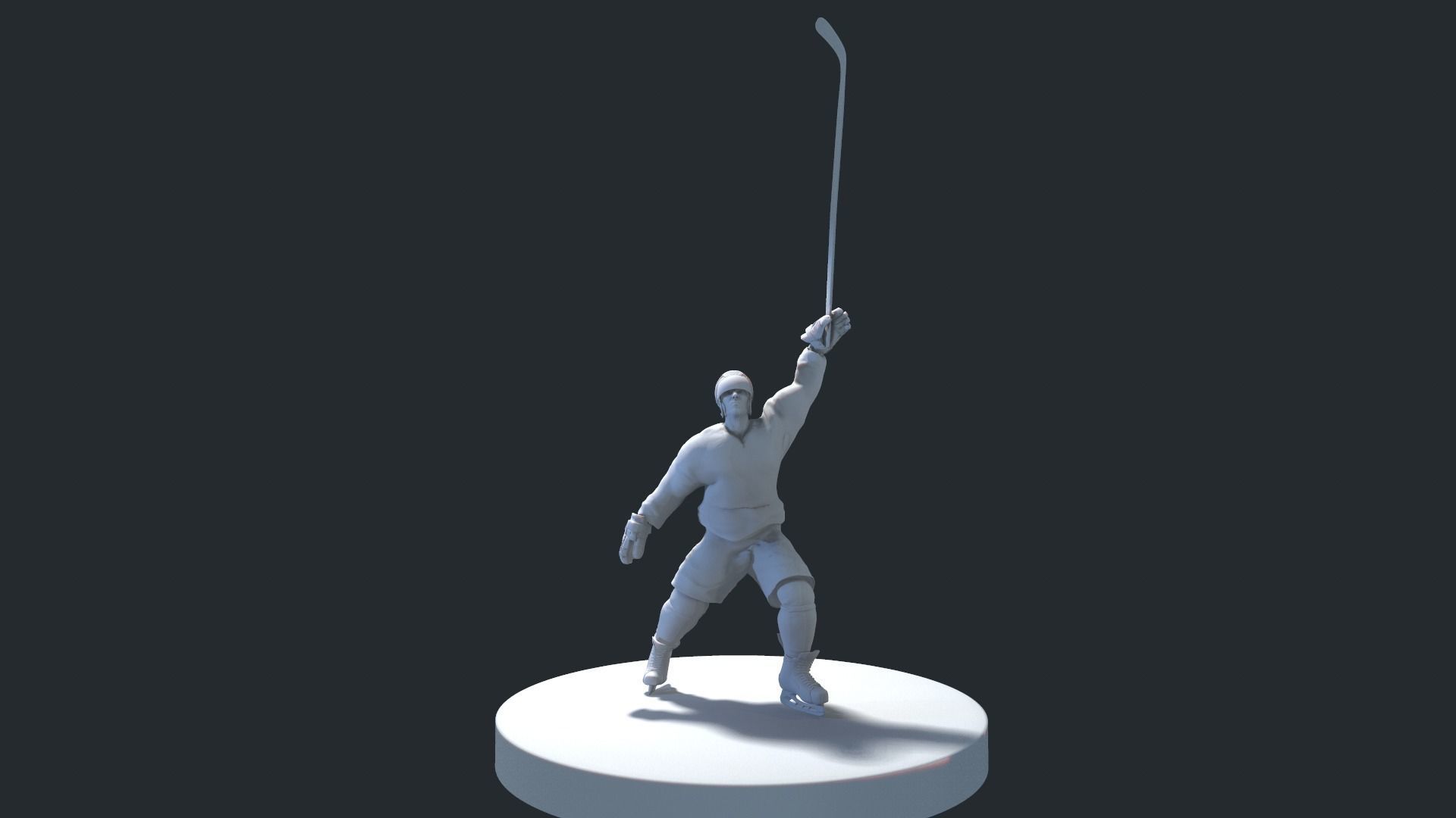 HOCKEY PLAYER POSE 8 MODEL NO TEXTURE 3D print model_4