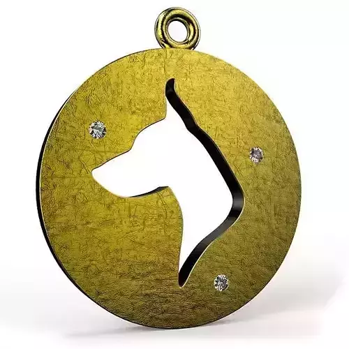 Flat Dog Pendant design