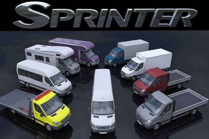 Sprinter 9 models 3D Model Collection