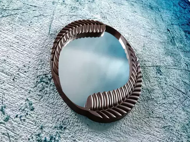 Mirror 3d model leaf