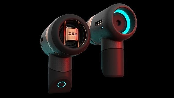Modern EarPhone Low-poly 3D model