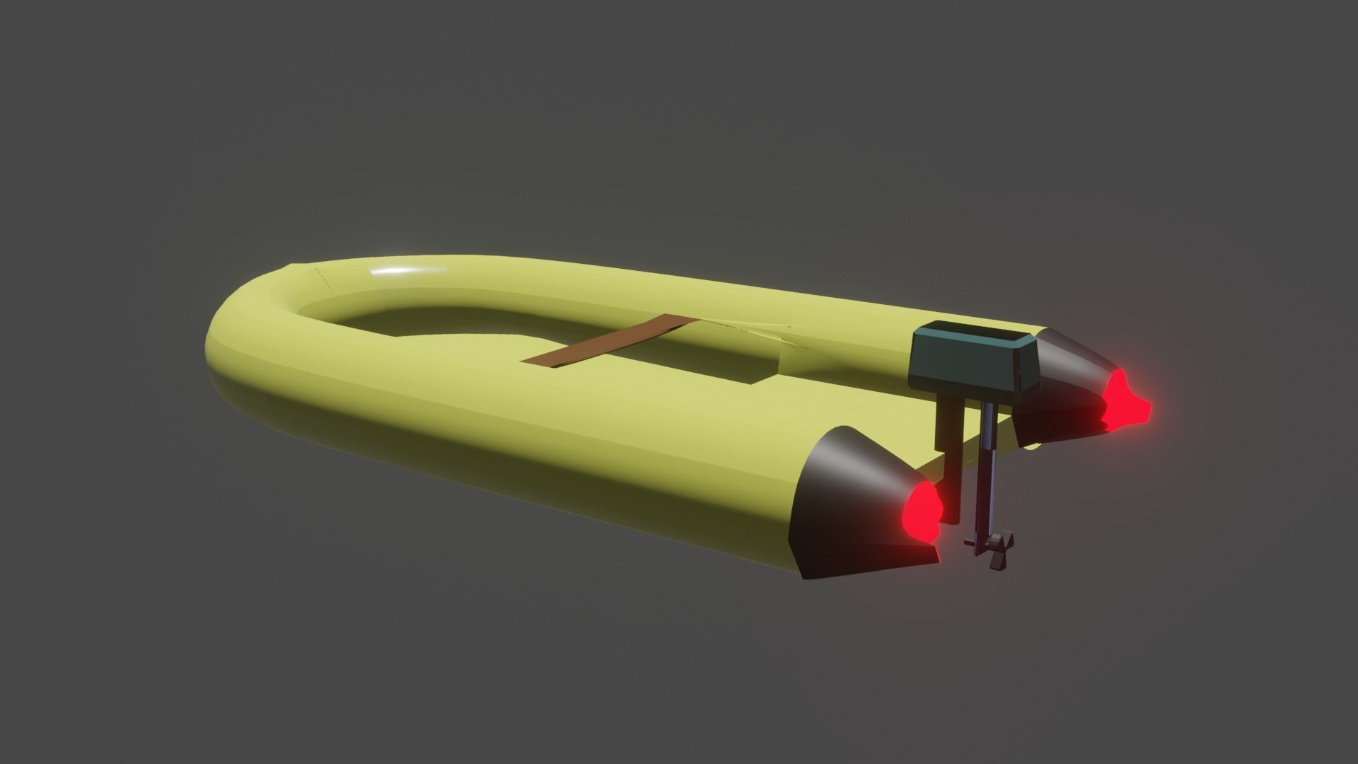Boat lowpoly banana Free low-poly 3D model_2