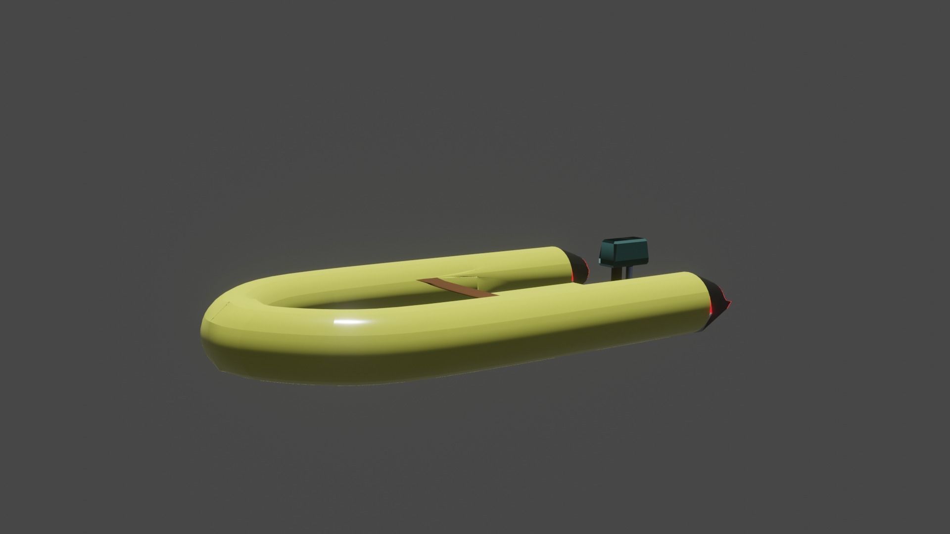 Boat lowpoly banana Free low-poly 3D model_1