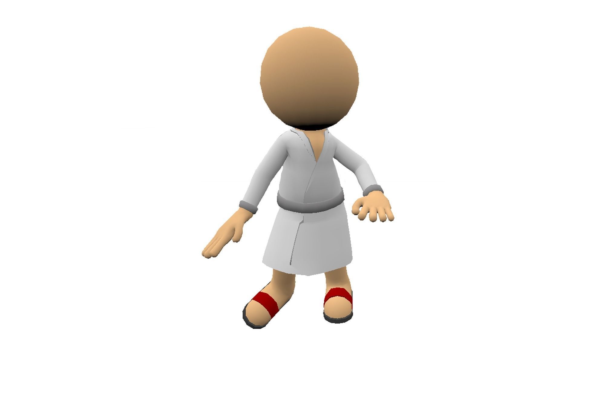 Hyper-Casual Characters pack 4 Low-poly 3D model_4