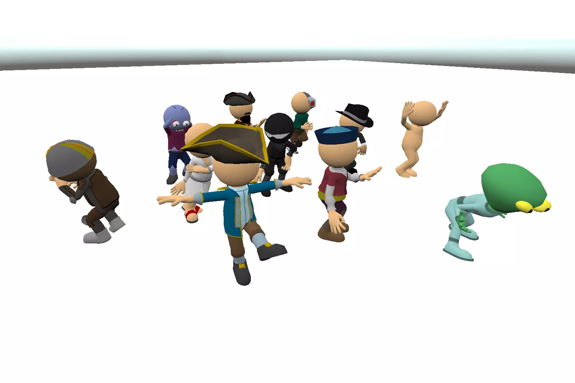 Hyper-Casual Characters pack 4 Low-poly 3D model_0