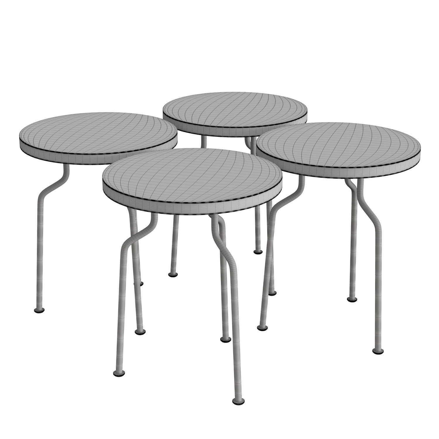 Modern Line Side Table 3D model_4