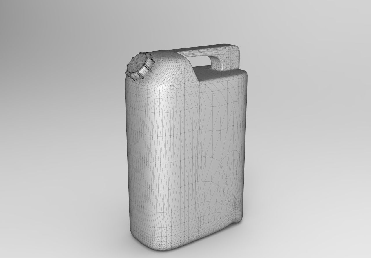 Petrol Can Low-poly 3D model_5