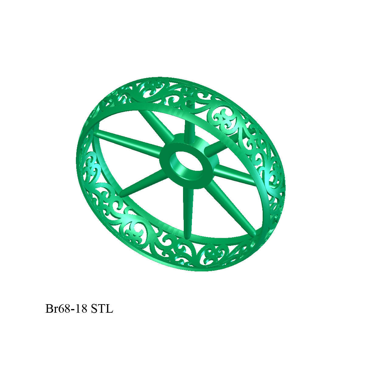 Hard Round Bracelet design 3D print model_5