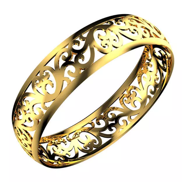 Hard Round Bracelet design 3D print model_0