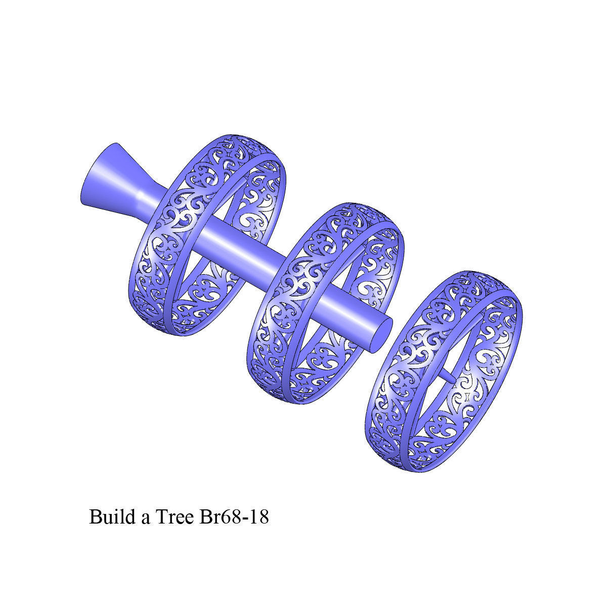 Hard Round Bracelet design 3D print model_7